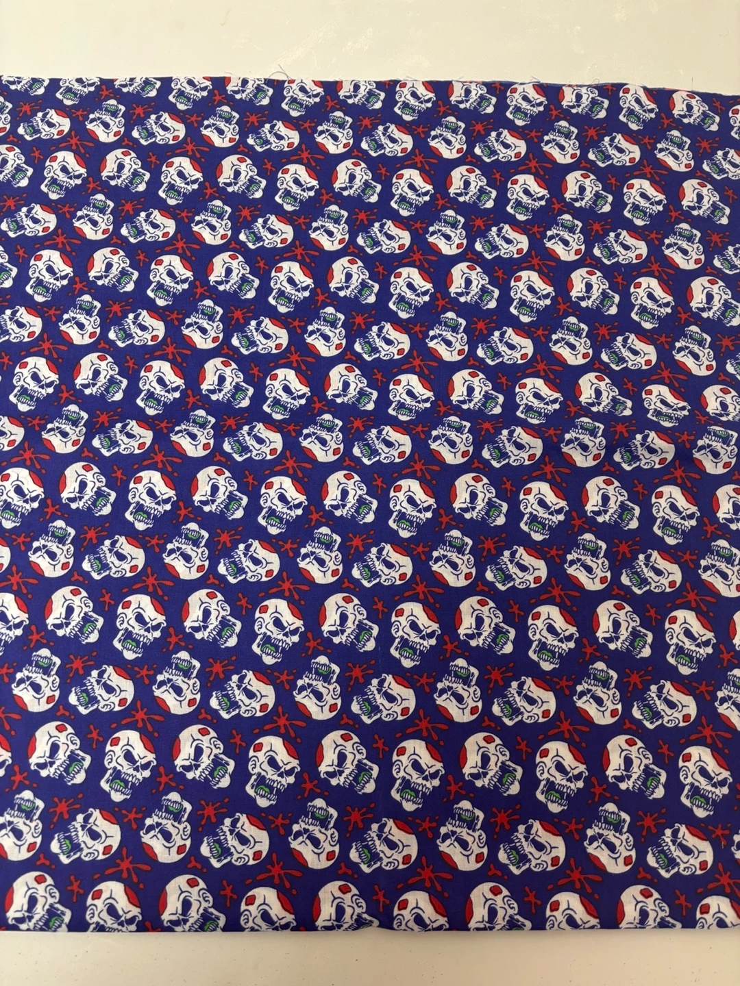 Skull Print Cotton Fabric
