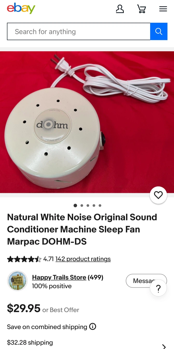 Marpac Dohm White Noise Sound Machine