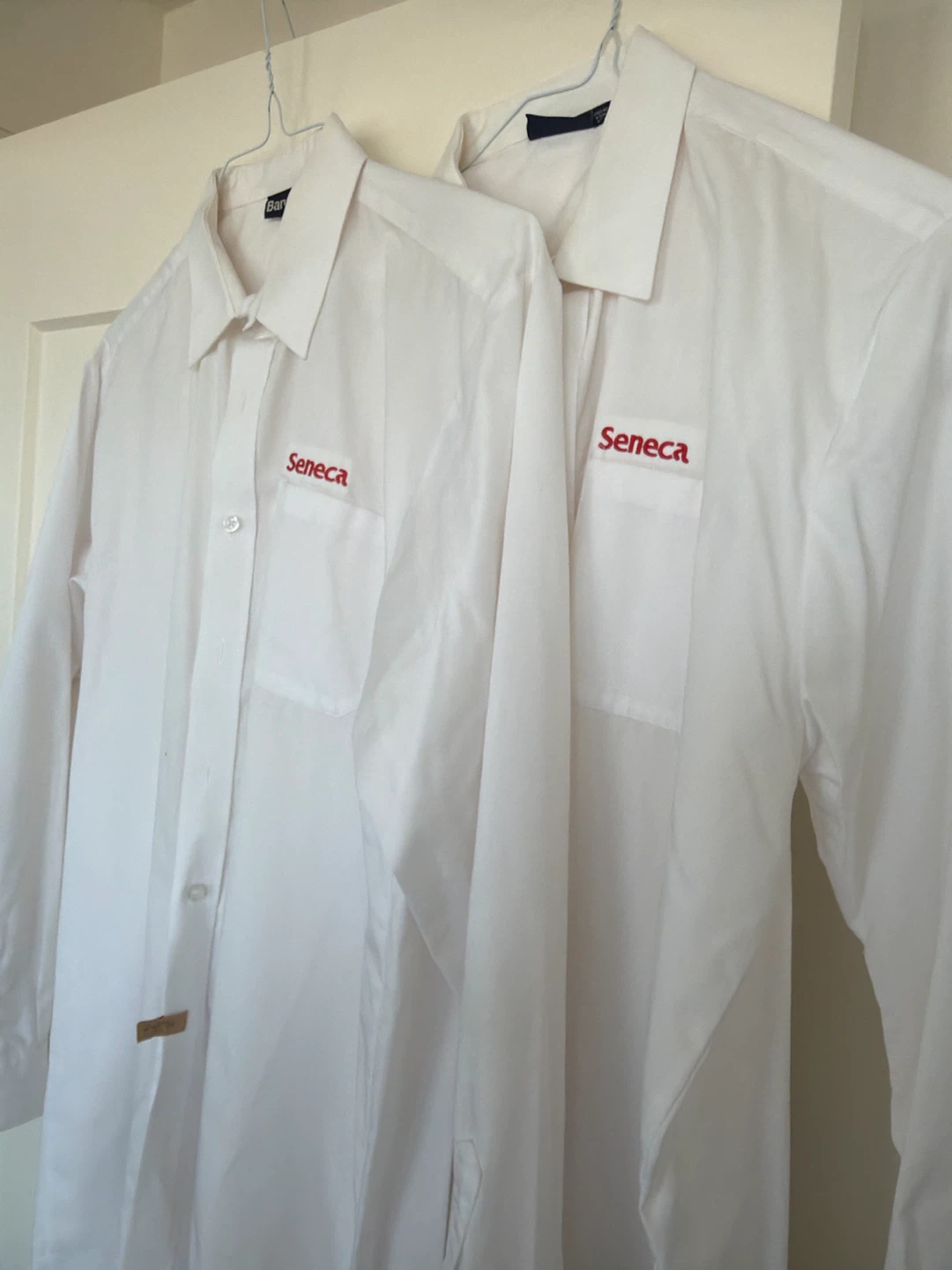 Two White Seneca Long Sleeve Dress Shirts