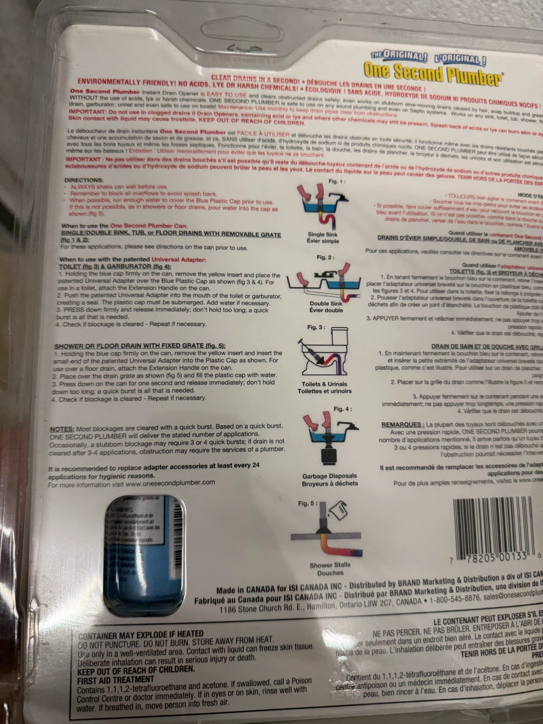 One Second Plumber Instant Drain Opener - photo 2