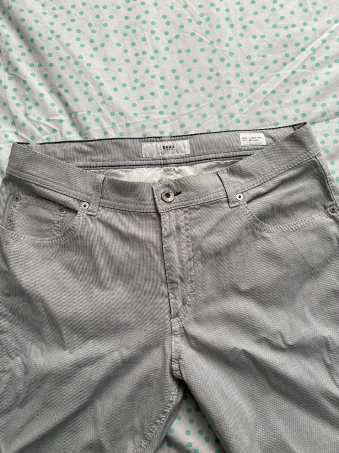 Brax Cooper Fancy Regular Fit Pants Light Gray 34/32 - photo 3