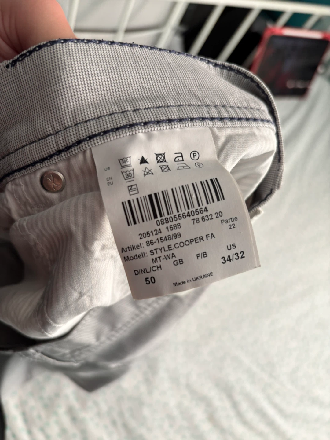 Brax Cooper Fancy Regular Fit Pants Light Gray 34/32 - photo 4