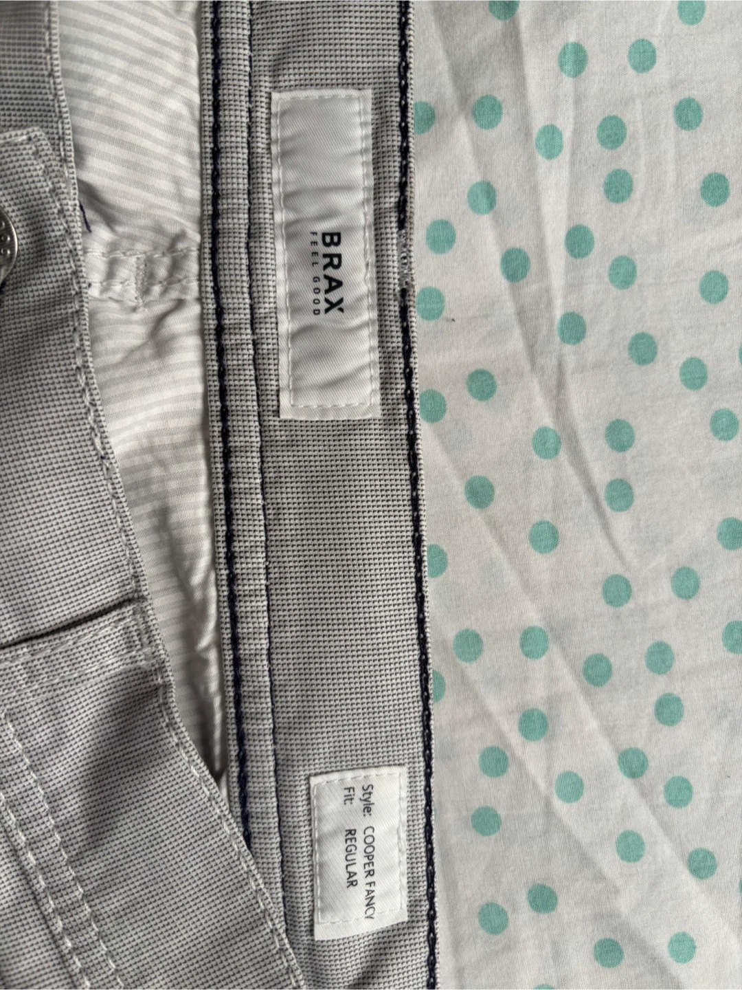 Brax Cooper Fancy Regular Fit Pants Light Gray 34/32 - photo 5