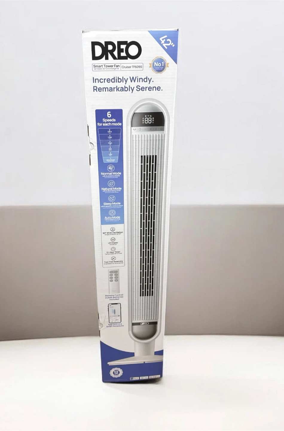 Dreo Cruiser TF609S 42 Inch Smart Tower Fan - photo 2