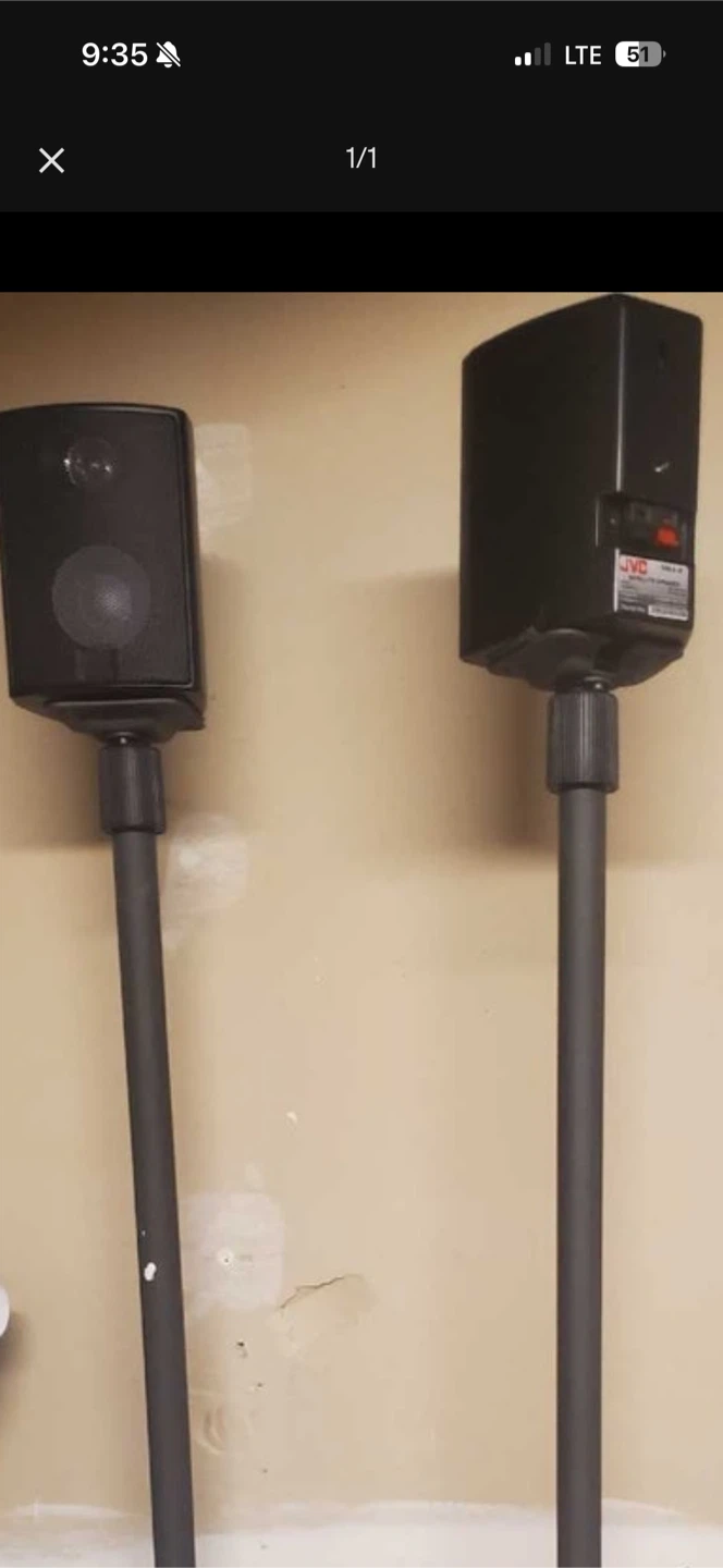 JVC Satellite Speakers with Stands