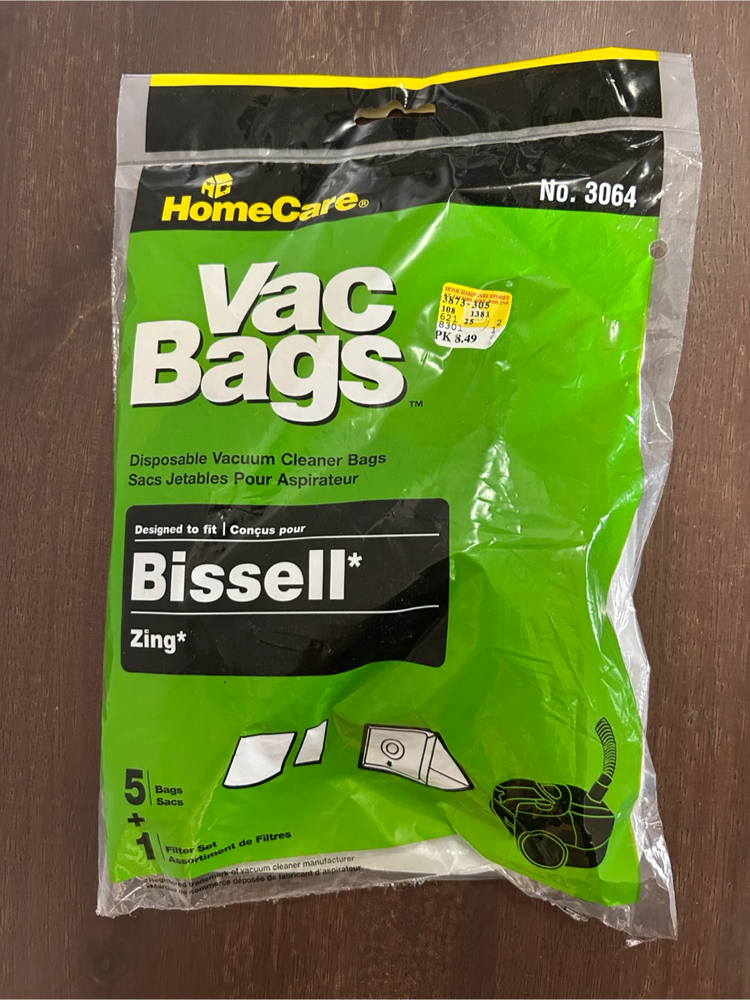 HomeCare Vac Bags for Bissell Zing