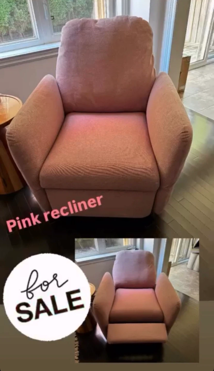 Pink Recliner Armchair