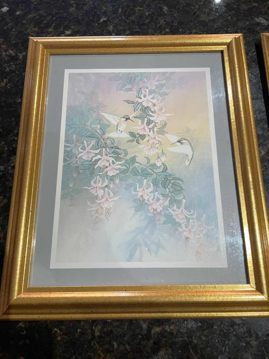 Set of Two Hummingbird and Butterfly Framed Prints - photo 2