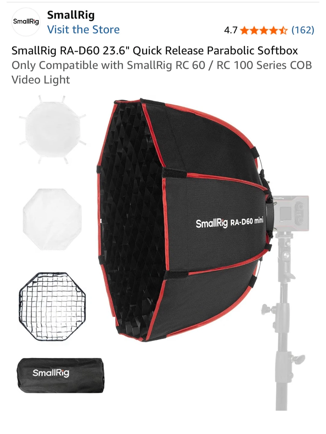 SmallRig RA-D60 Mini Parabolic Softbox - photo 4