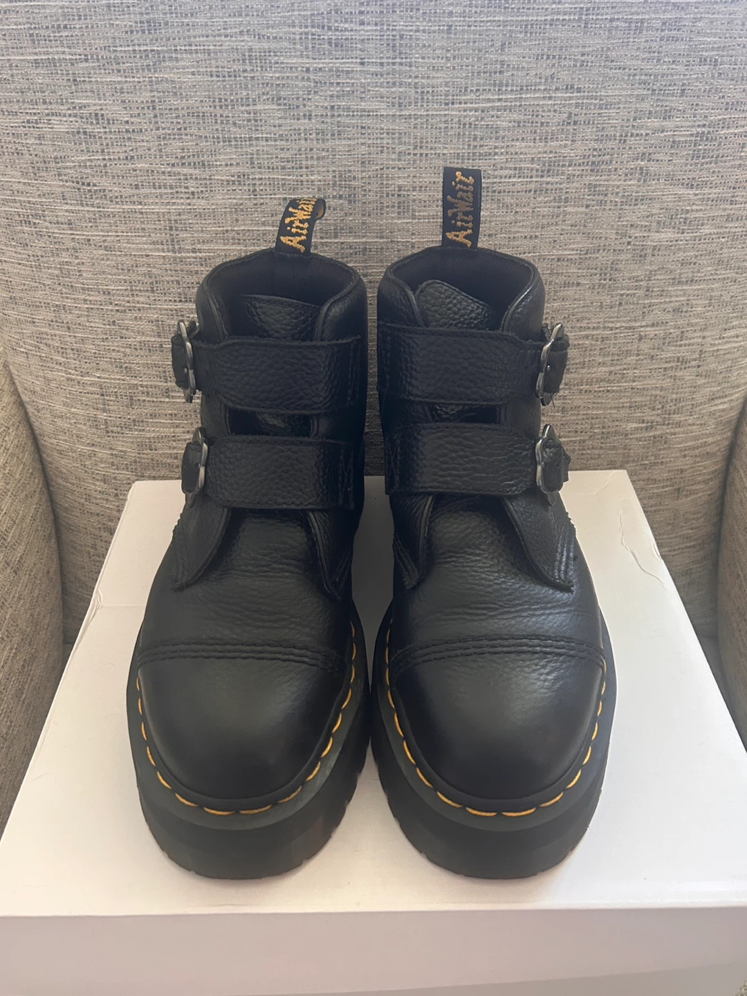 Dr. Martens Devon Flower Buckle Platform Boots - photo 4