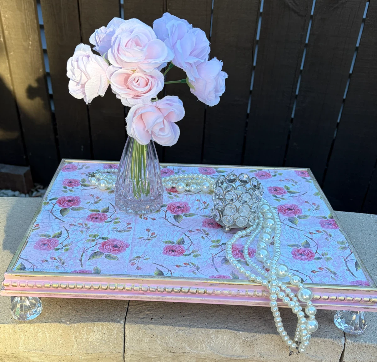SUPER CUTE SHABBY CHIC TRAY