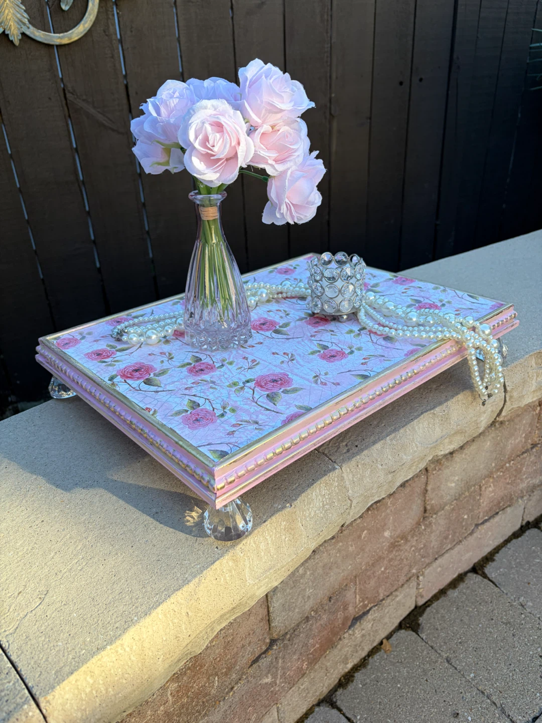 SUPER CUTE SHABBY CHIC TRAY - photo 2