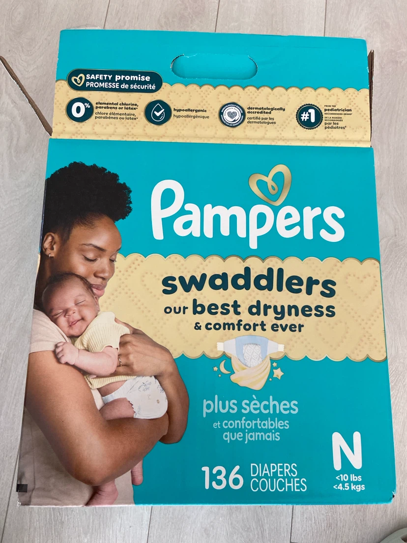 Pampers Swaddlers Size Newborn Diapers (~130 Count)