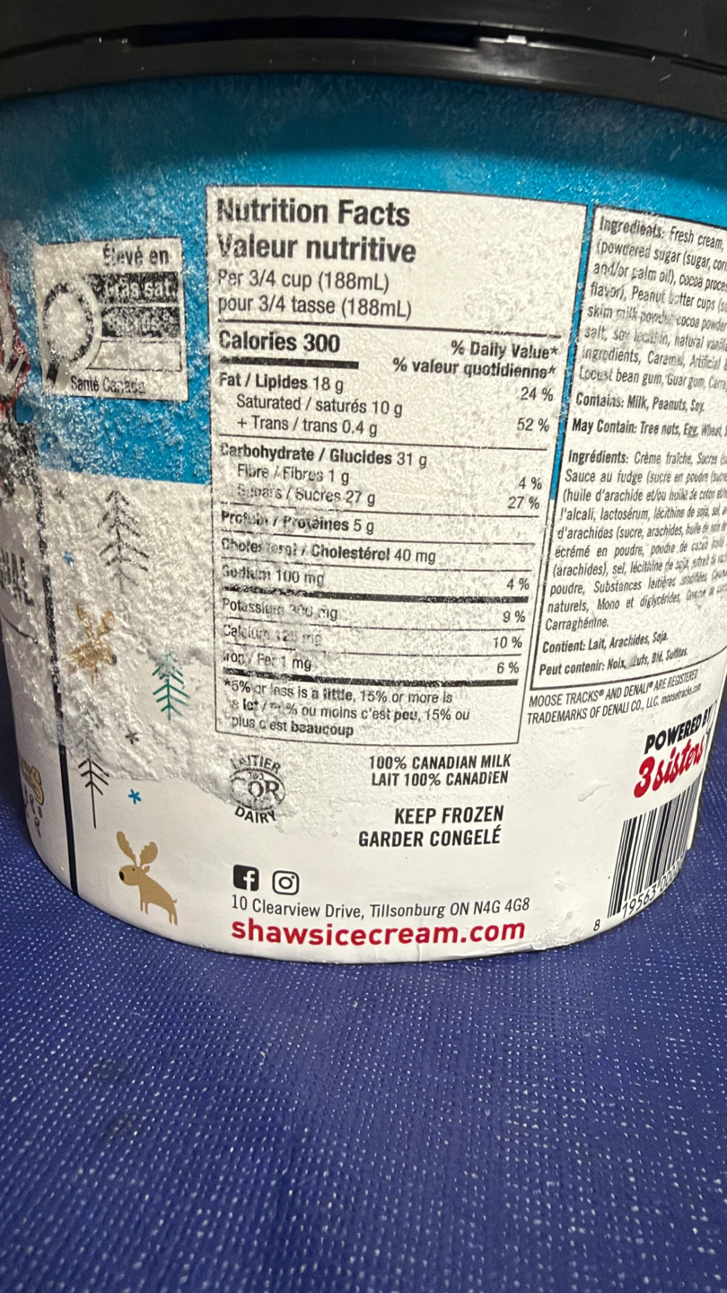 Shaw's Ice Cream Moose Tracks - photo 2