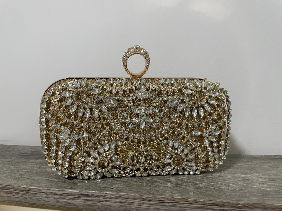 Gold Rhinestone Crystal Clutch - photo 2