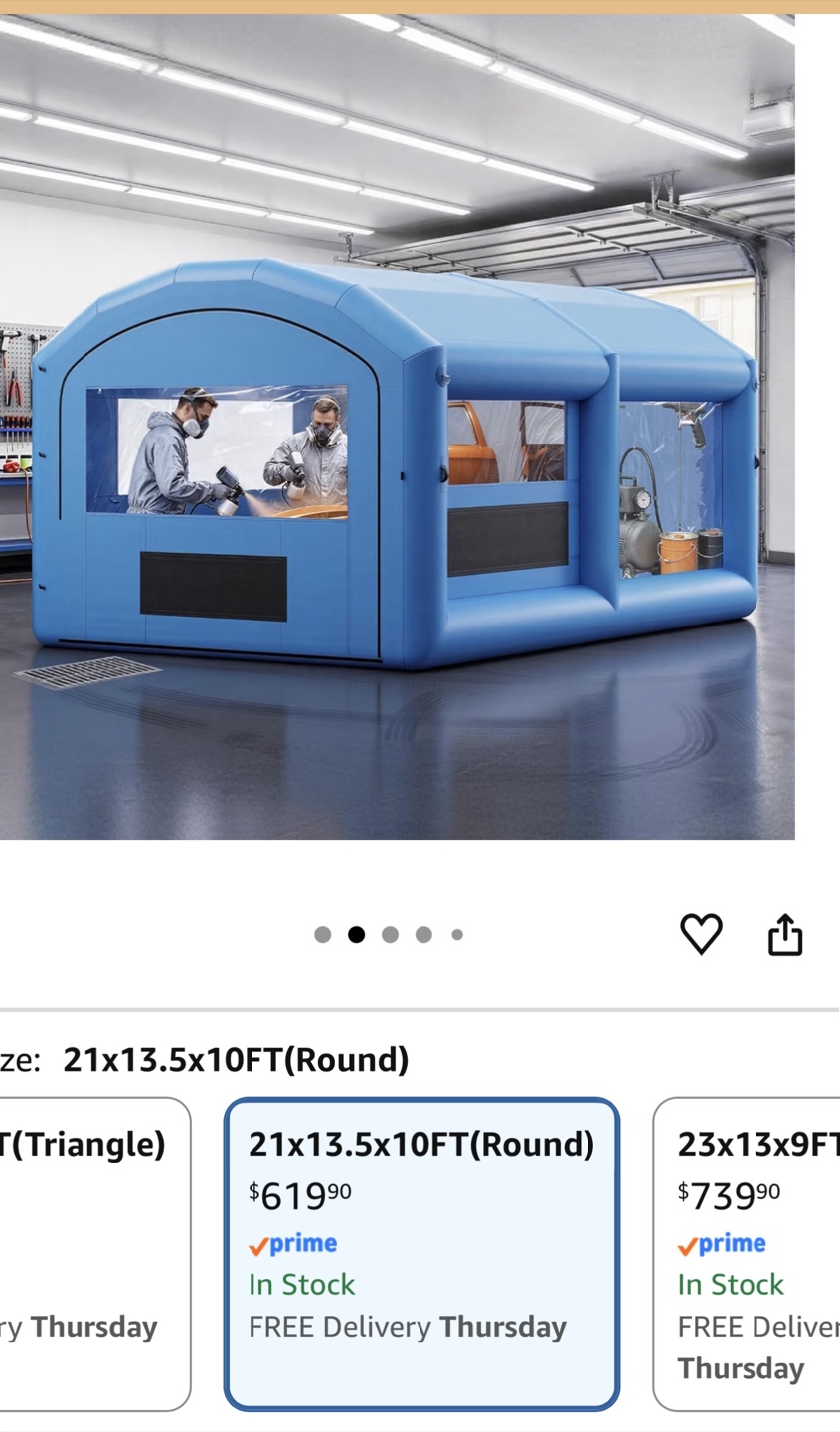 VEVOR Inflatable Paint Booth 21x13.5x10ft - photo 2