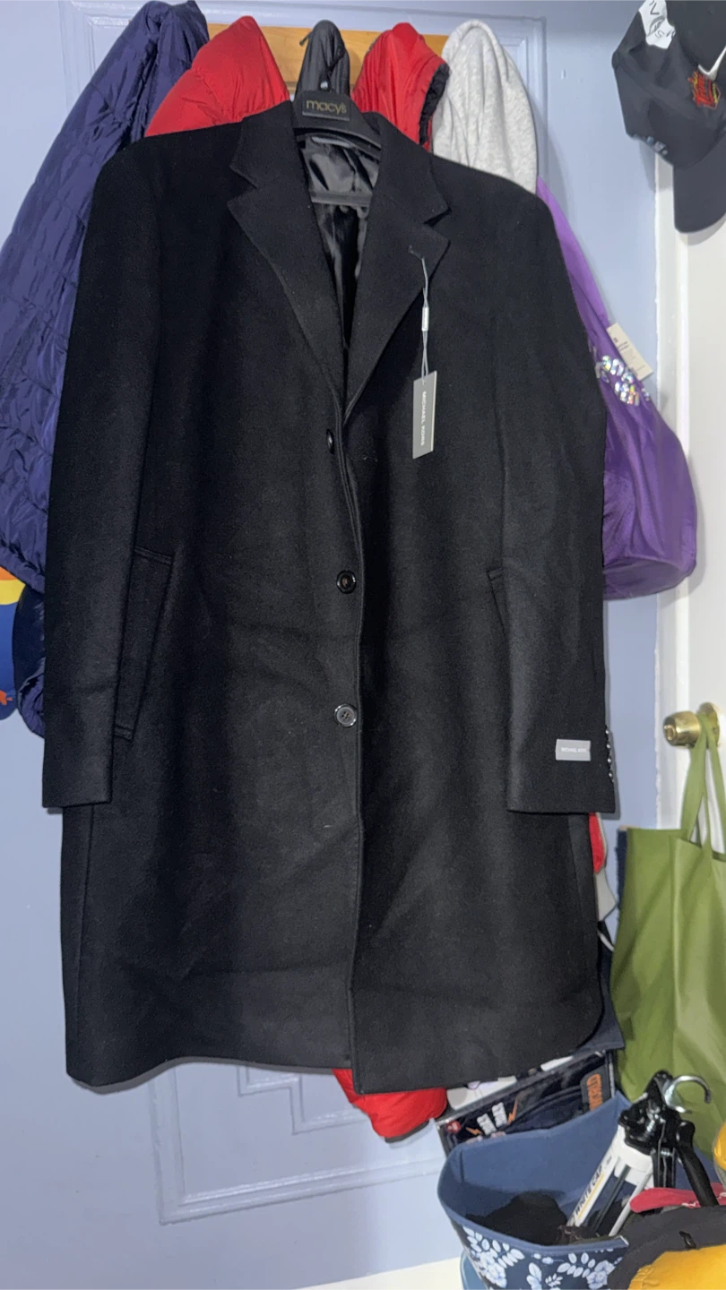 Michael Kors Men's Black Wool Coat Size 46REG