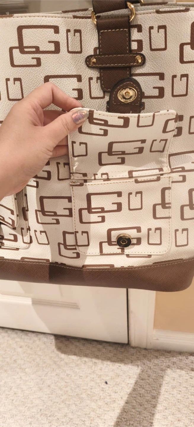 Guess Logo Print Tote Bag