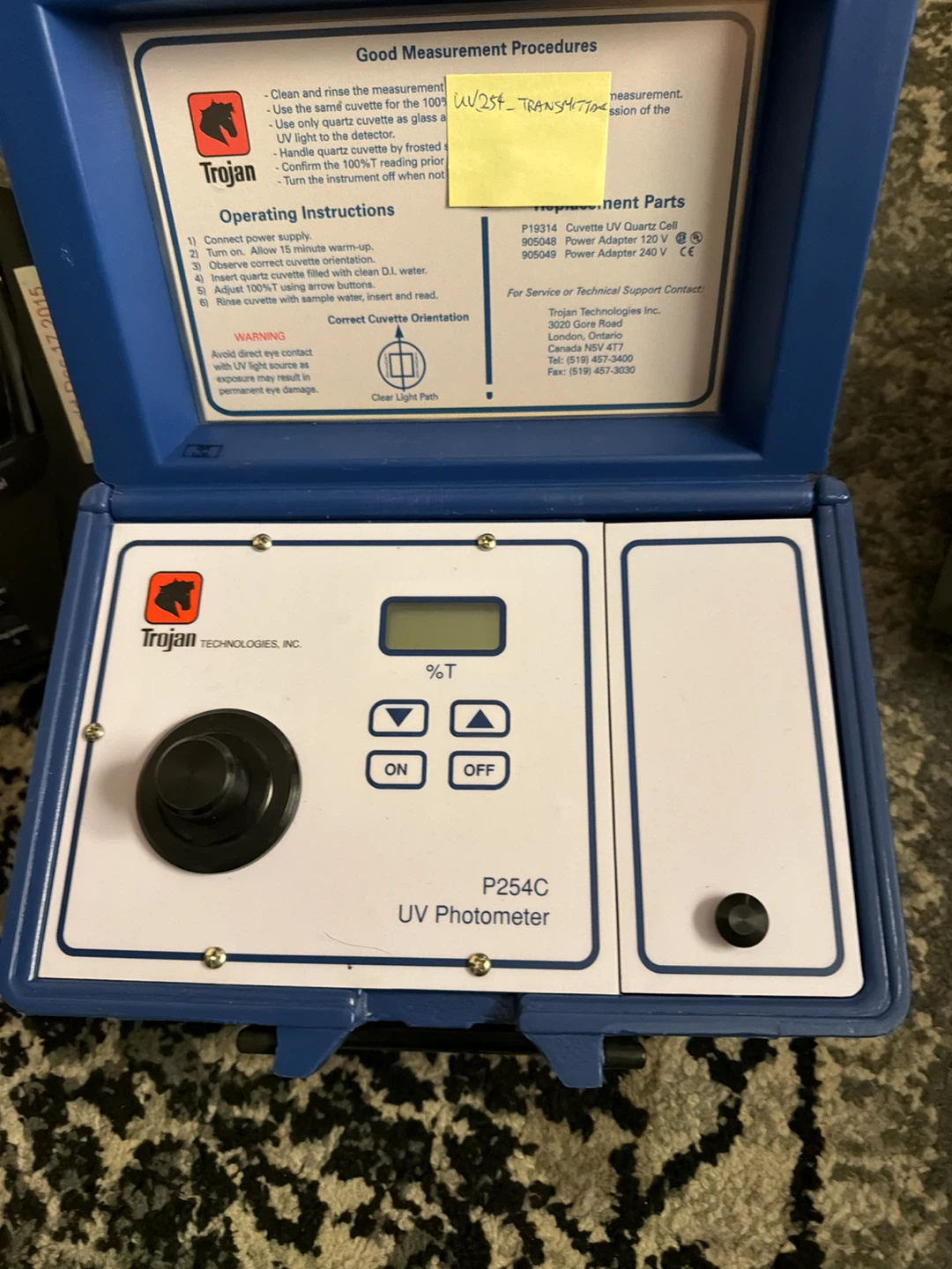 Trojan Technologies P254C UV Photometer