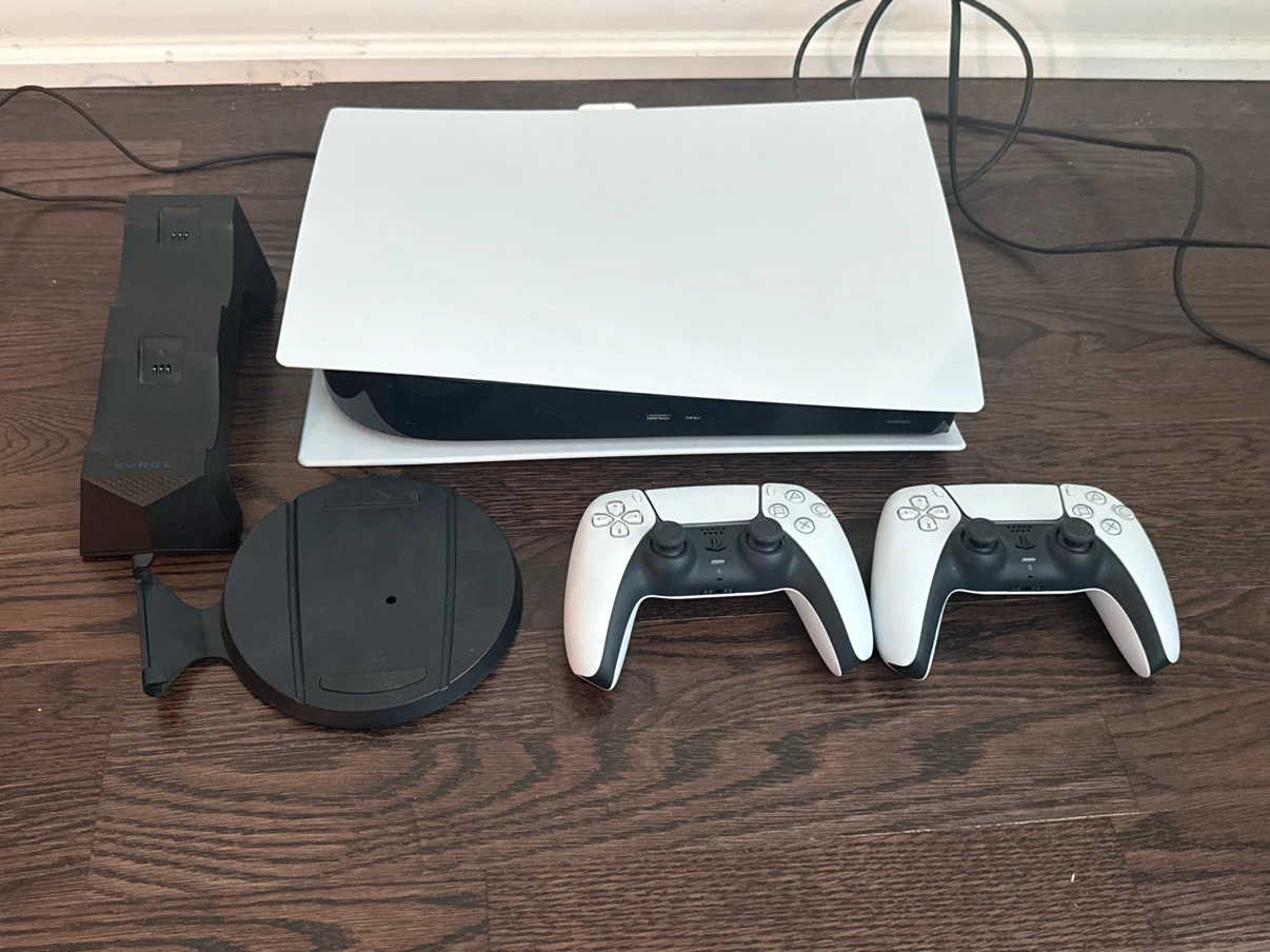 PlayStation 5 Console with Two Controllers and Surge Charger