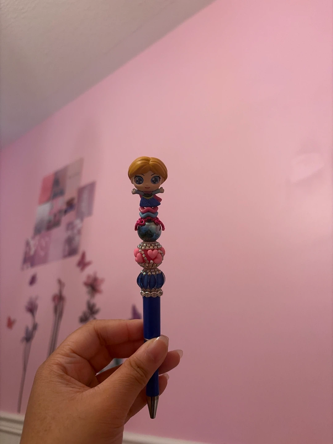 Frozen Anna Character Beaded Pen