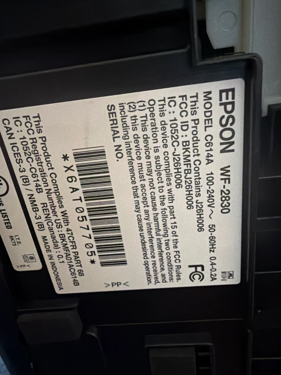 Epson WorkForce WF-2830 Printer