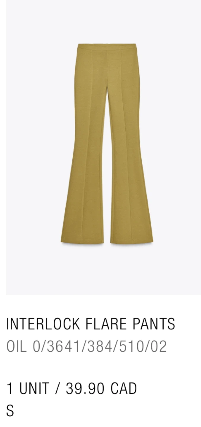 Zara Interlock Flare Pants - Size S - photo 4