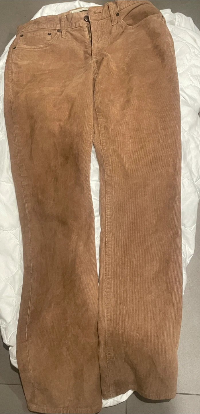 Madewell Straight Leg Corduroy Pants Tan