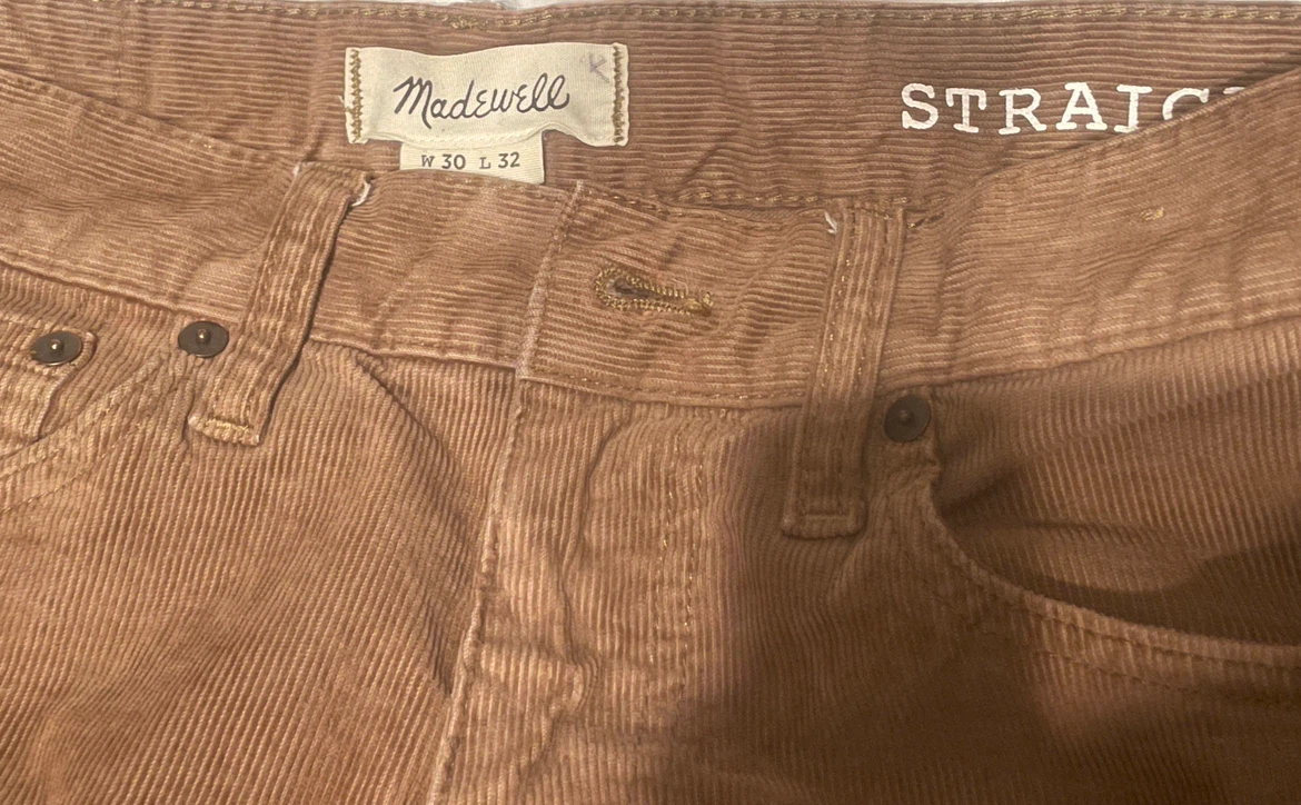 Madewell Straight Leg Corduroy Pants Tan - photo 5