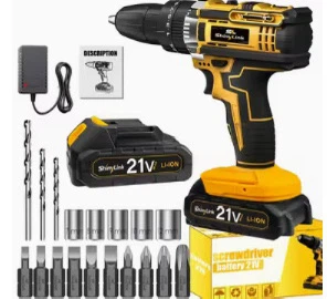 ShinyLink 21V Cordless Drill Set