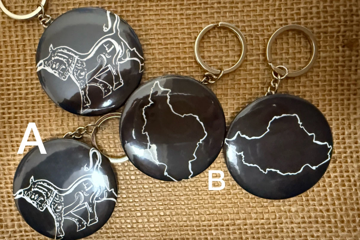 Iran, set of 4 Round Keychains  ایران