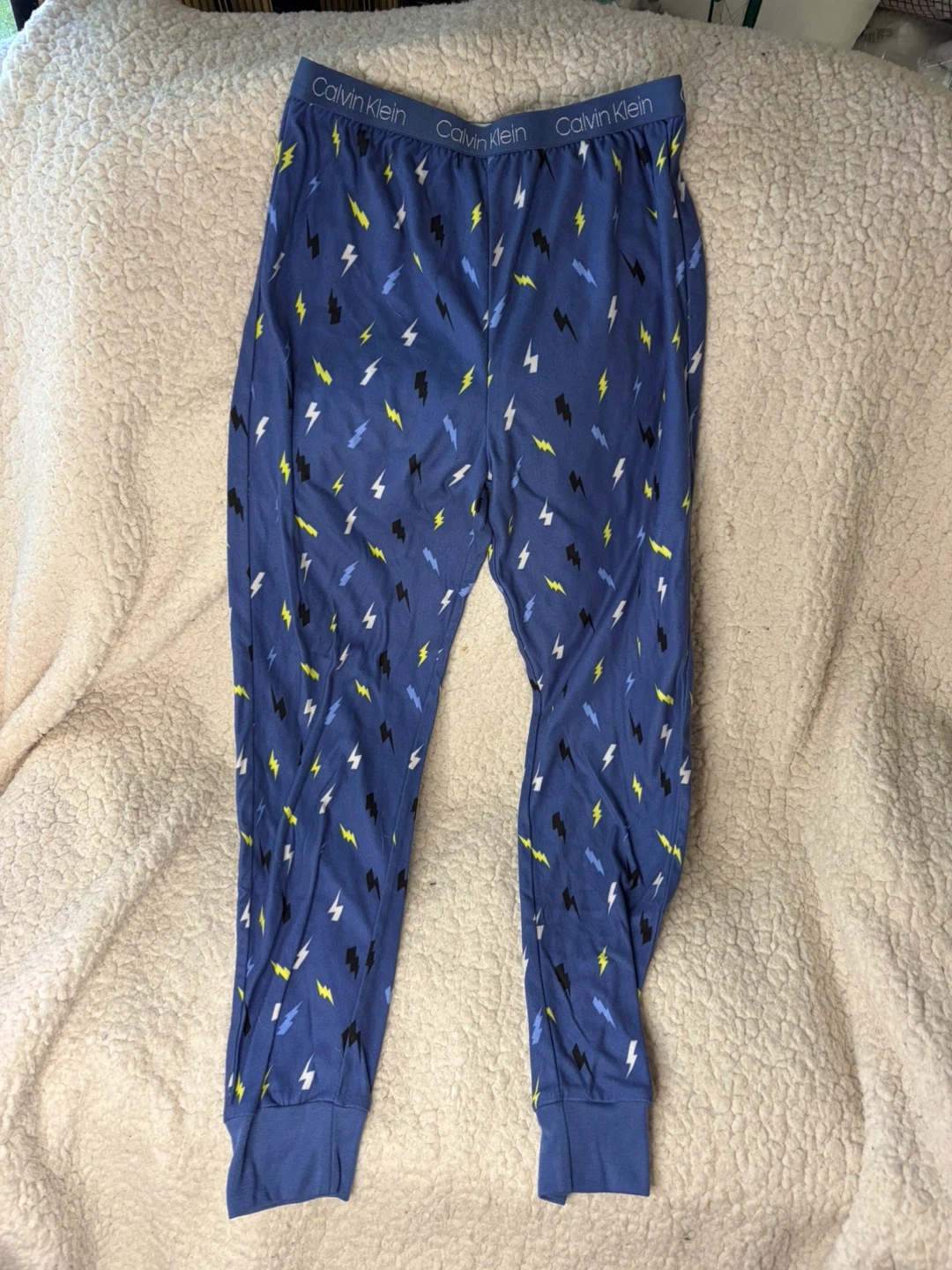 Calvin Klein Kids Lightning Bolt Pajama Pants M 10/12