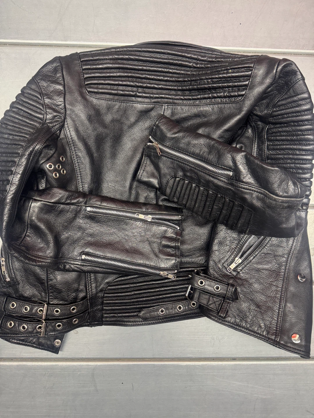 IK Leather Motorcycle Jacket Black - photo 2