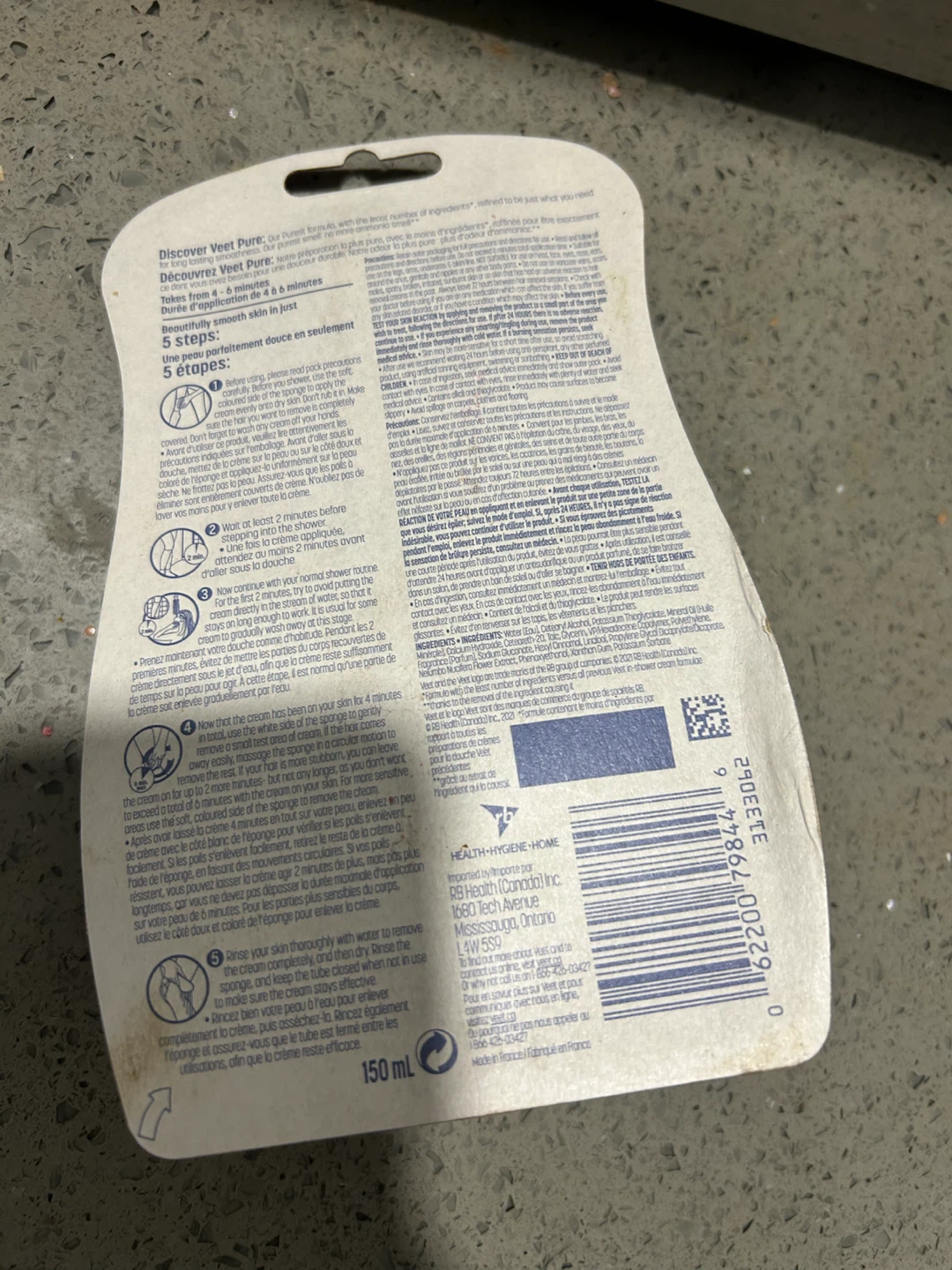 Veet Pure In-Shower Hair Removal Cream 150ml - photo 4