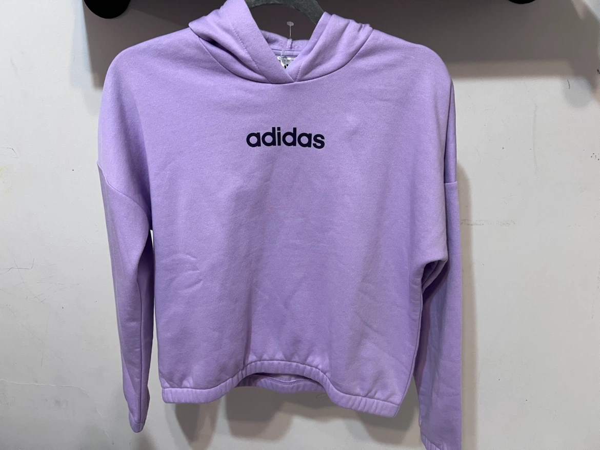 Adidas Girls Hooded Fleece Pullover – Size M (10/12) – BNWT