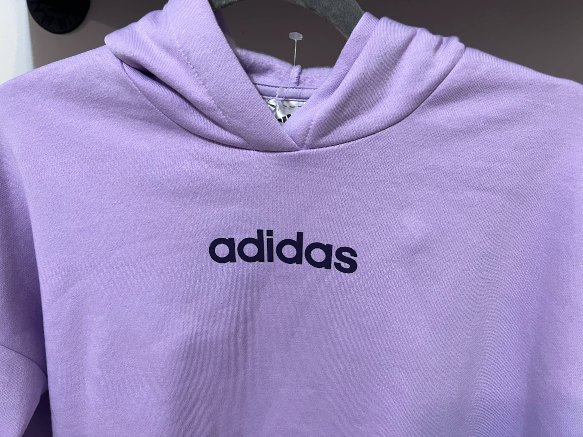 Adidas Girls Hooded Fleece Pullover – Size M (10/12) – BNWT - photo 2