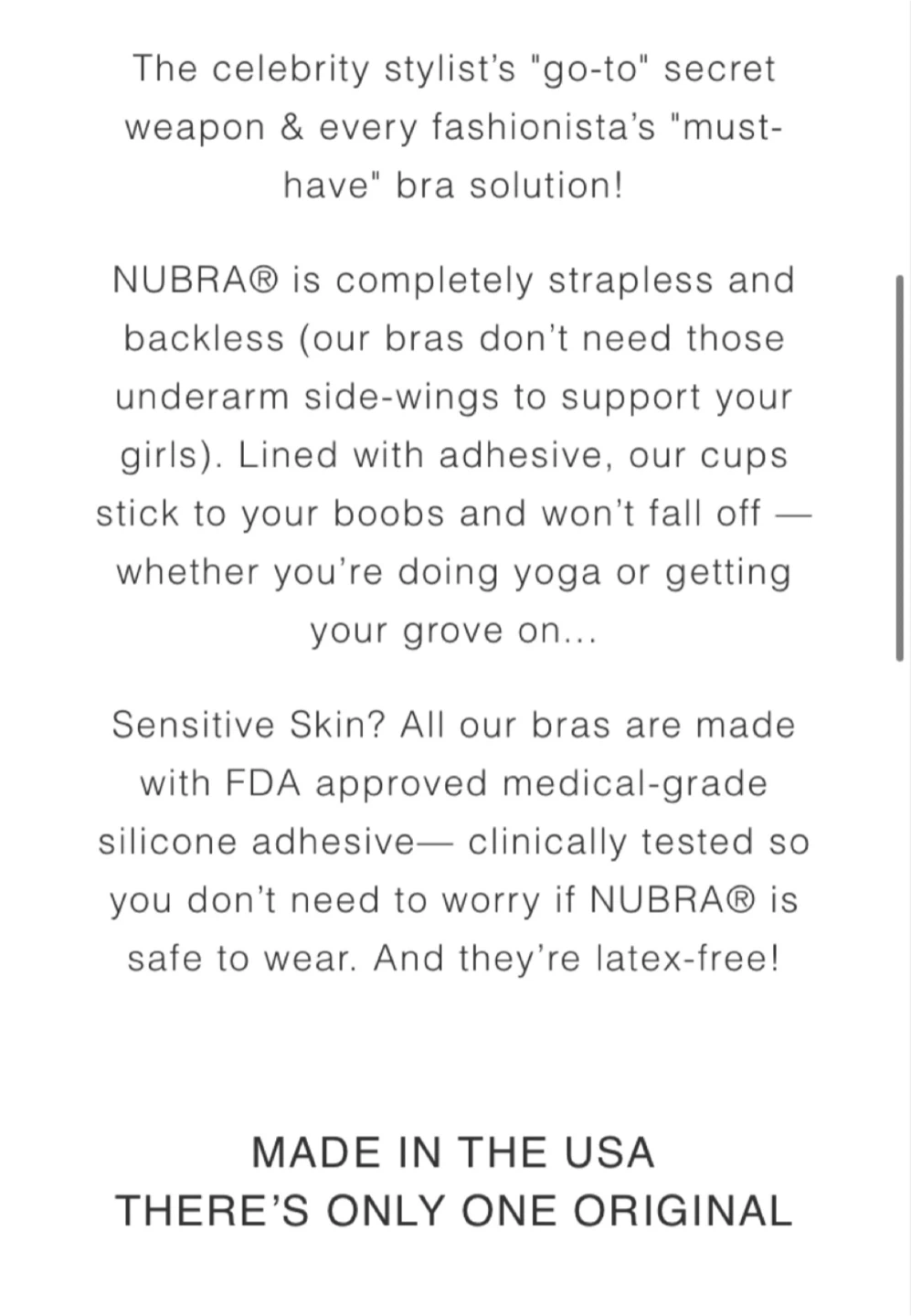 NuBra Strapless Backless Bra Size D - photo 4