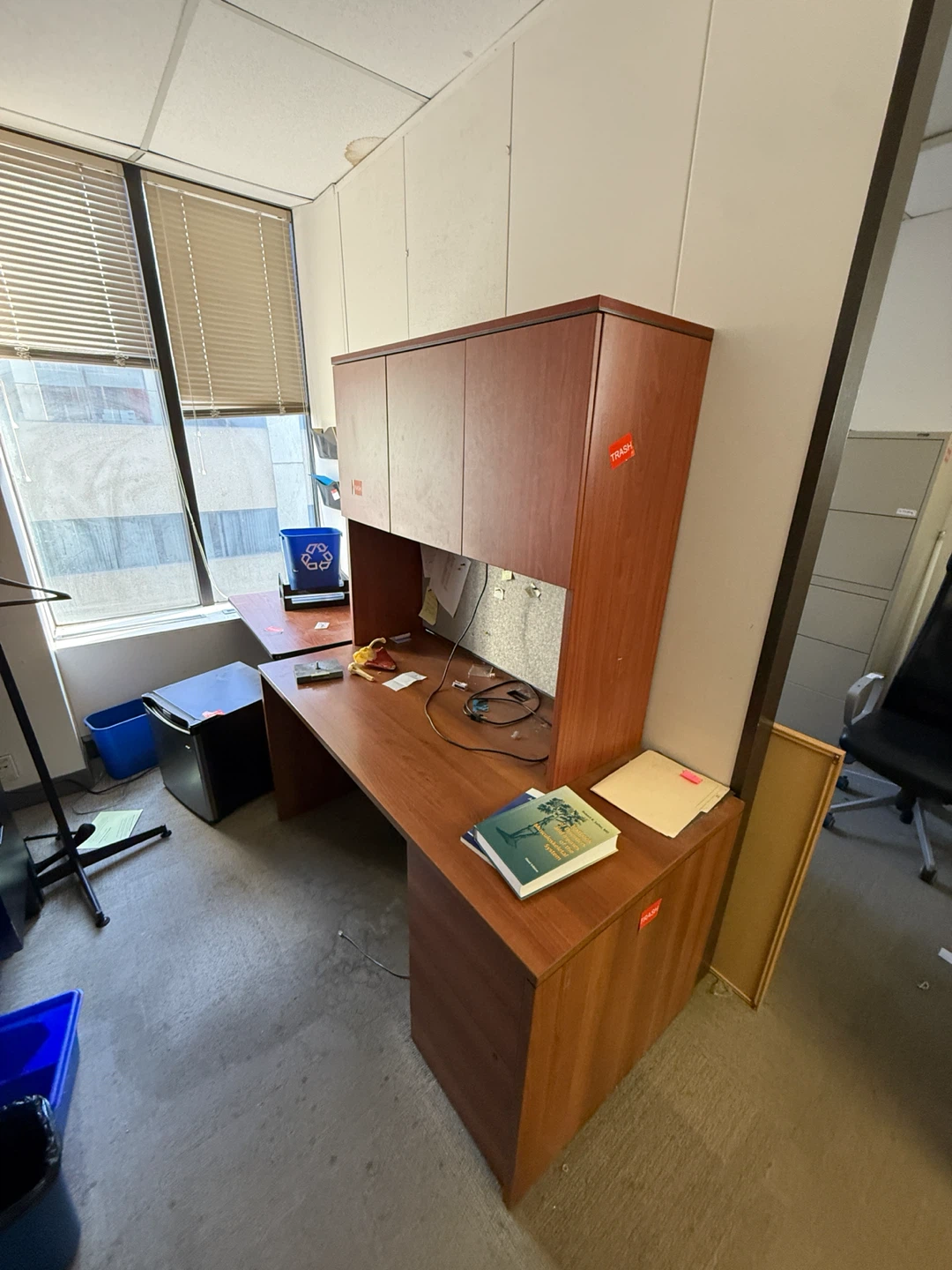 Office Desk with Overhead Storage - photo 2