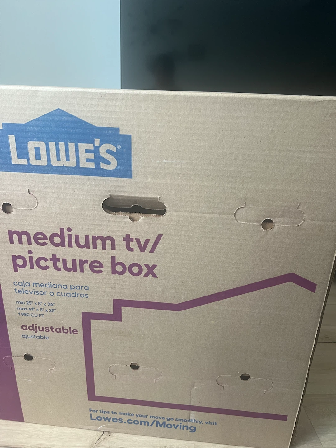Moving tv box adjustable