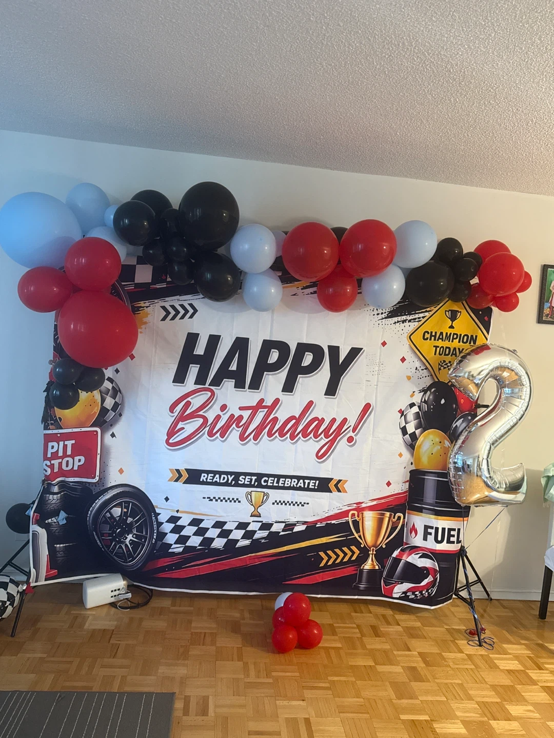 Race Car Birthday Backdrop and Party Decor