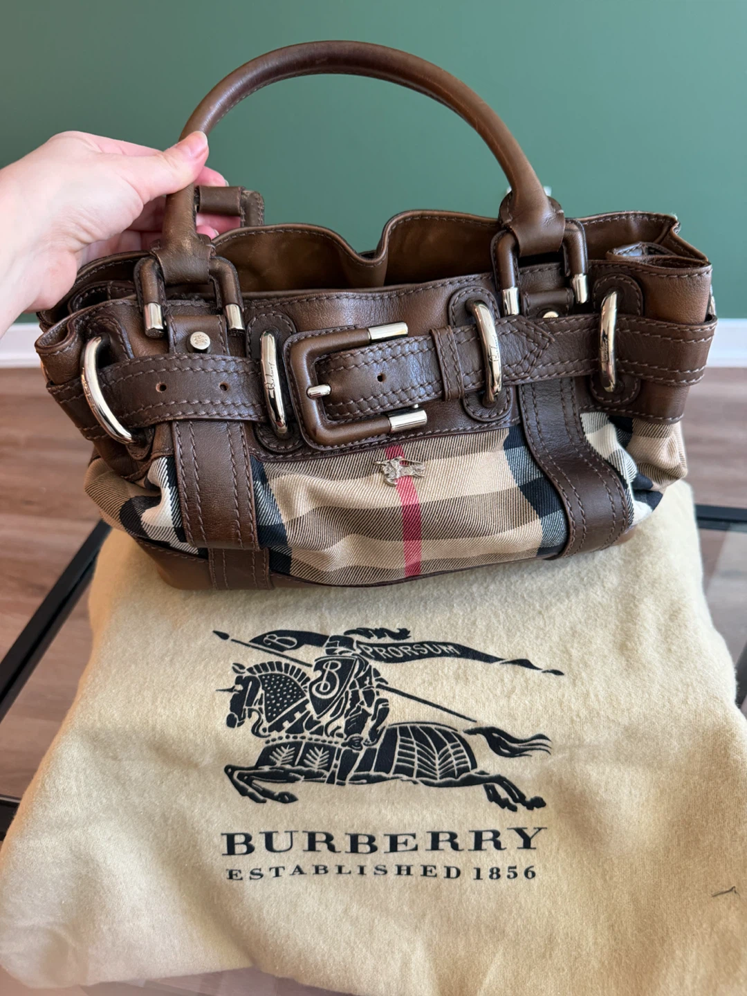 Burberry Haymarket Check Handbag