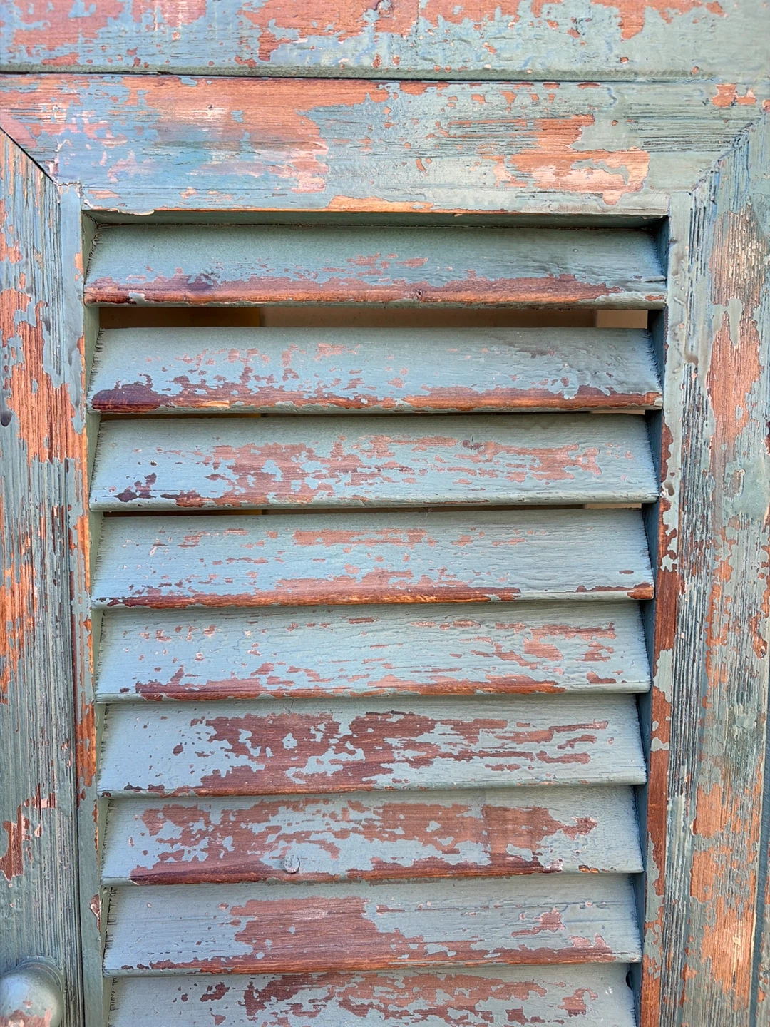 Distressed Teal Arched Window Shutter Shabby Chic Wall Decor - photo 4