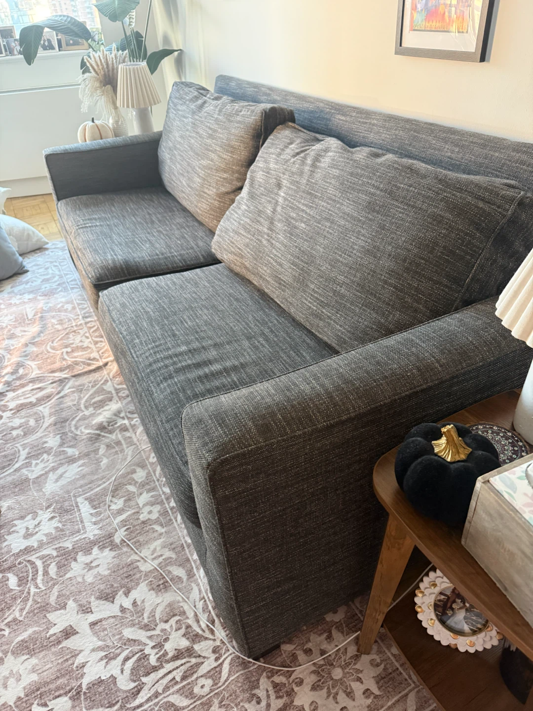 West ElmDark Gray Two-Seater Sofa