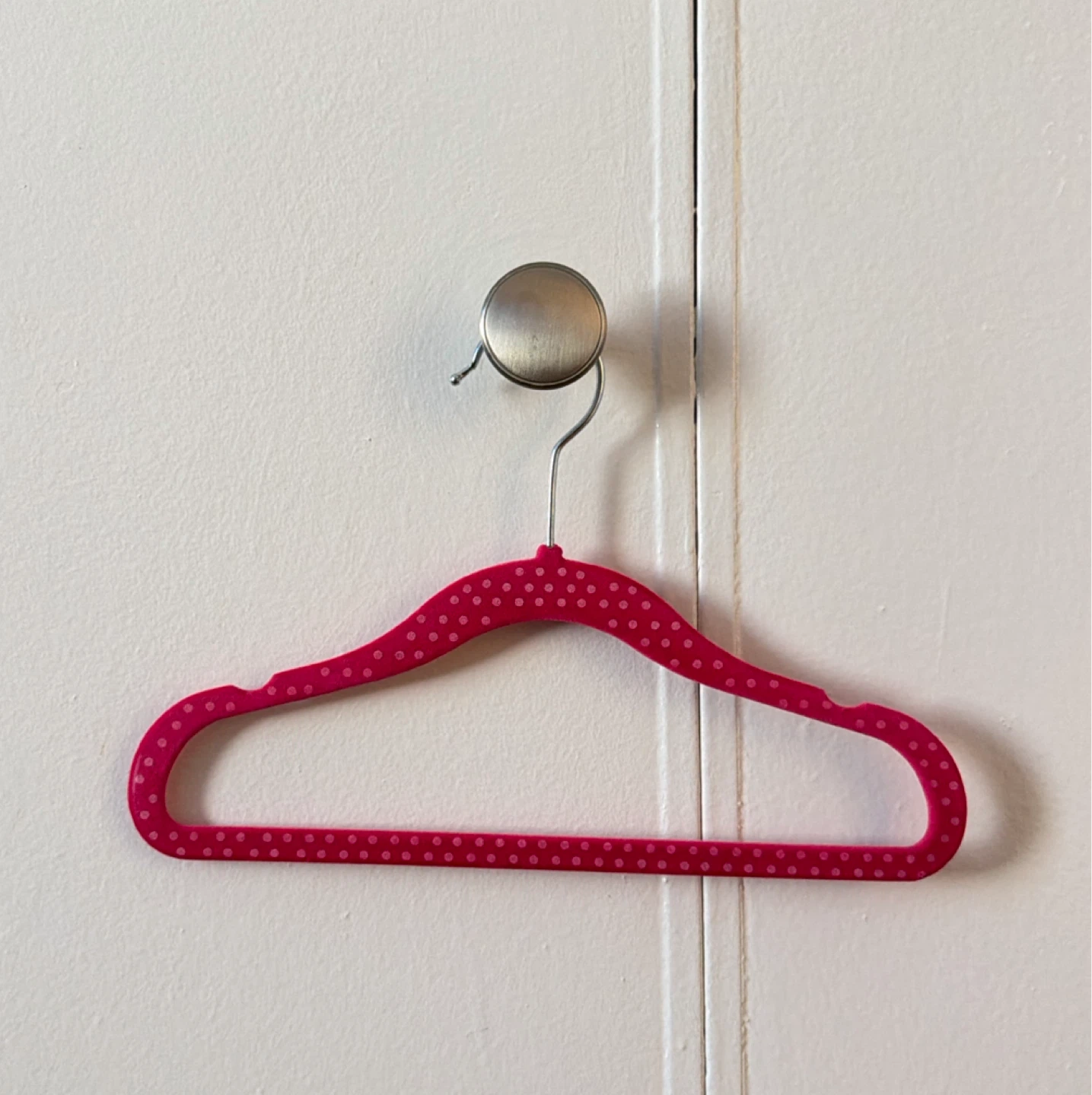 Pink with White Polka Dot Kids Velvet Hanger (pack of 29)