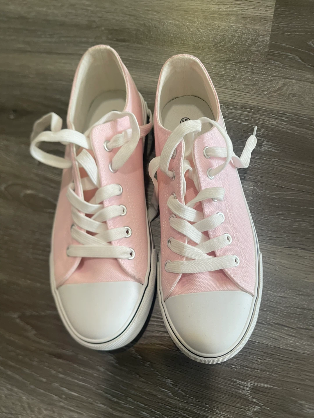 Light Pink Canvas Sneakers Size 8.5