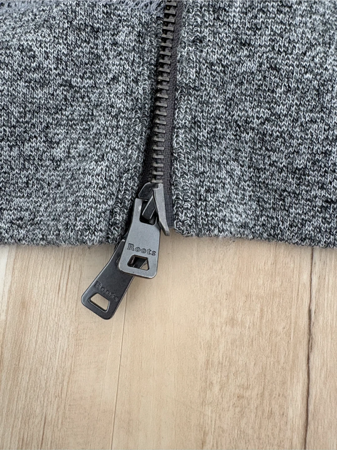 Roots Salt and Pepper Extra Long Grey Zip-Up Hoodie - photo 3