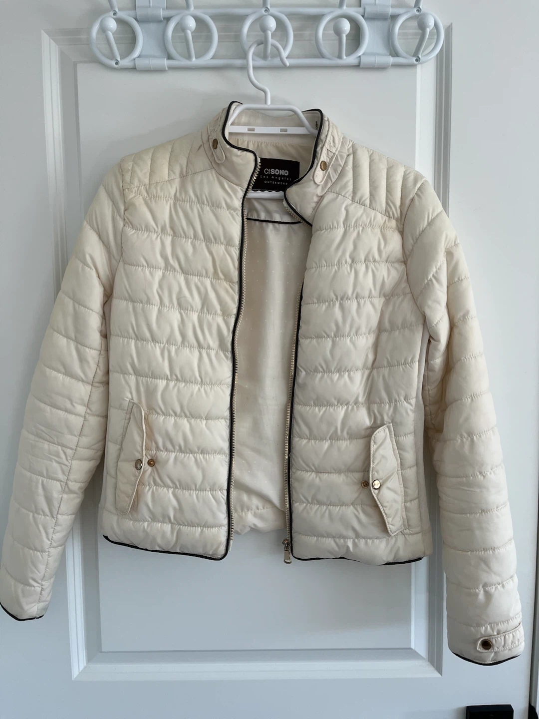 Cisono Quilted Jacket Eggshell Size S