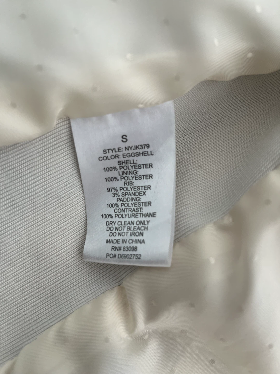 Cisono Quilted Jacket Eggshell Size S - photo 2
