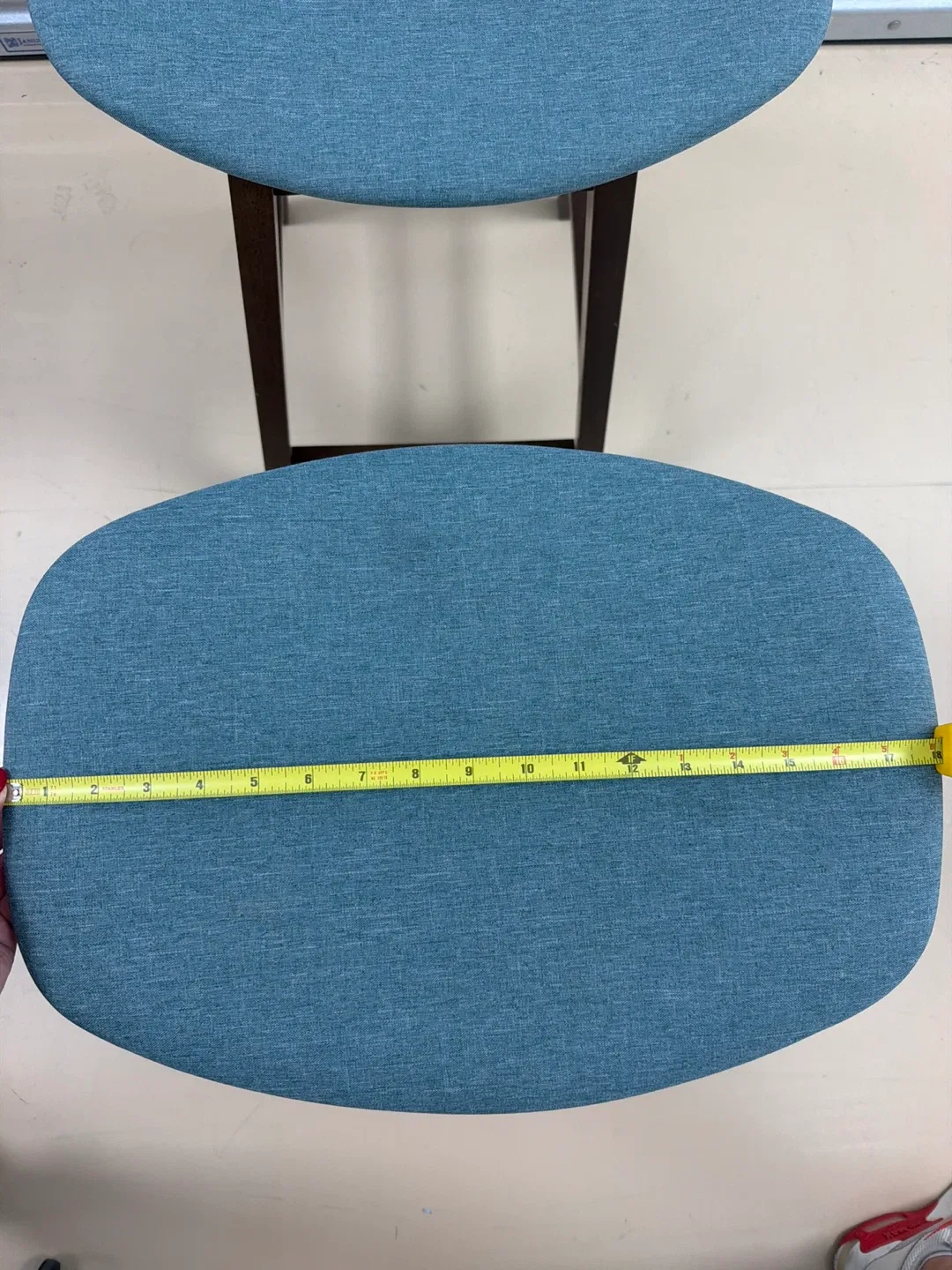 Set of Two Blue Fabric Bar Stools - photo 3