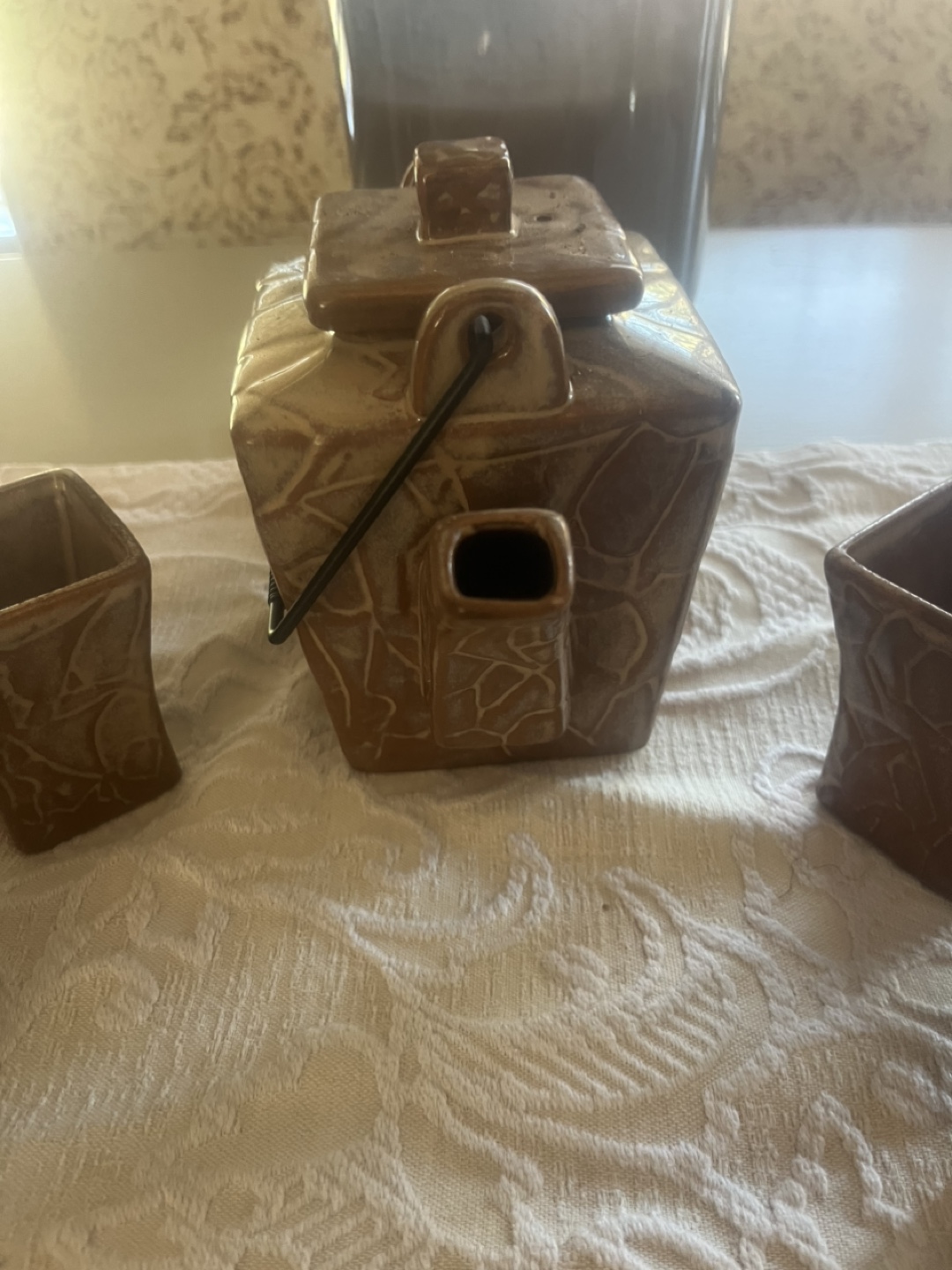 Ceramic Teapot and 4 Mug Tea Set - photo 2